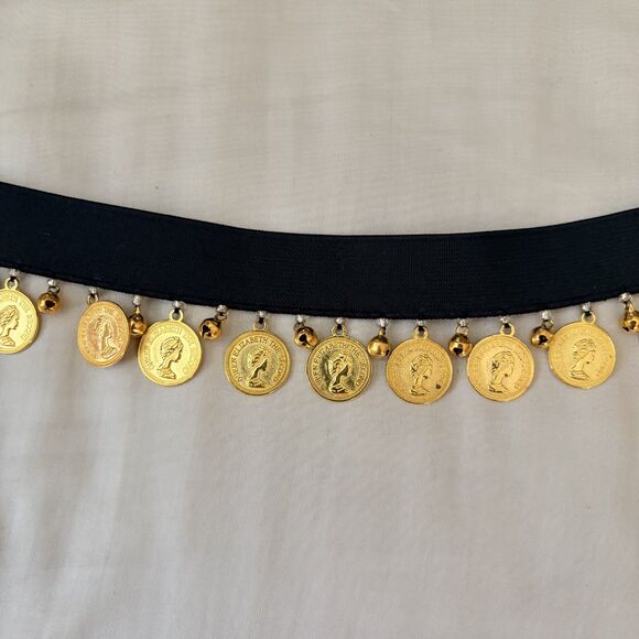 Her Pony Dahlia Jingle Belt in Black/Gold NEW main image 4